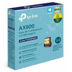 Placa De Red USB Wifi & Bluetooth 2 En 1 Para PC Notebook TP-Link AX900 Archer TX10UB Nano Doble Banda 2.4GHz 5GHz Wi-Fi 6