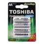 Pilas AA Recargable X4 Toshiba 2000mAh 1.2v