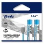 Pilas AAA Recargable X2 Vinnic 400mAh Con Cable USB C 1.5v 5v