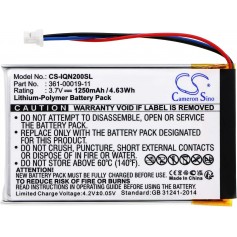 Bateria De Litio Para GPS Garmin Cameron Sino CS-IQN200SL 3.7V 1250mAh