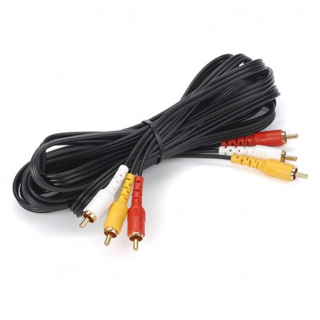 Cable Rca Audio Y Video 1.5Mts Rojo Blanco Amarillo