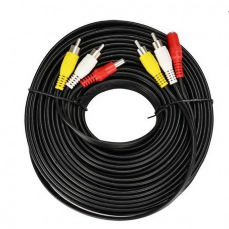 Cable Rca Audio Y Video 15Mts Rojo Blanco Amarillo