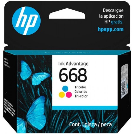 Cartucho Hp Original 668 2ml Tri-color