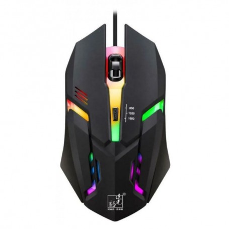 Mouse Gamer Con Cable Luces RGB Makkax K2
