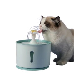 Fuente Dispenser de Agua Bebedero Para Gatos Electrico Flor