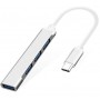 Hub USB-C Type-C Tipo-C 4 Puertos 3.0 Aluminio
