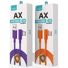 Cable De Carga & Datos USB A USB-C Type-C Tipo-C 90° XAEA MODX-002C