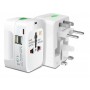 Adaptador Cargador Viajero Doble Usb USB-C Tipo-C Type-C Enchufe Universal
