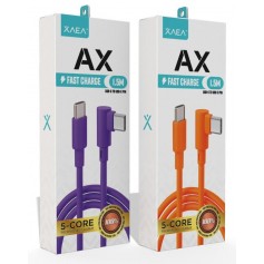 Cable De Carga & Datos USB A USB-C Type-C Tipo-C 90° XAEA MODX-002C