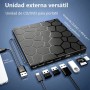 Grabadora Lectora Externa Hub Usb Usb C Lector Tarjeta Sd Mobile External CD DVD-RW Conexion USB-C Tipo-C Type-C USB 3.0