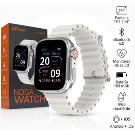 Reloj Inteligente Smartwatch Noga NG-SW24 IP65 Blanco