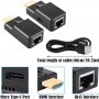 Extensor Alargue HDMI RJ45 UTP Activo Con Alimentacion Usb C 60mts