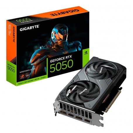 Placa De Video GIGABYTE Geforce RTX 5050 WINDFORCE OC 8GB GDDR6 (GV-N5050WF2OC-8GD)