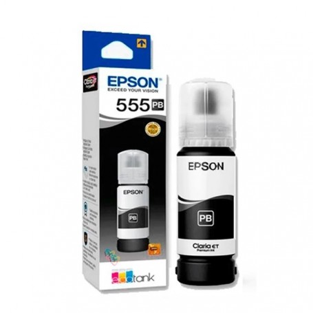 Tinta Epson Original 555 70ml Ecotank L8160 L8180 Negro Black Pb