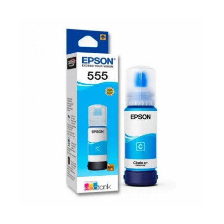 Tinta Epson Original 555 70ml Ecotank L8160 L8180 Cyan