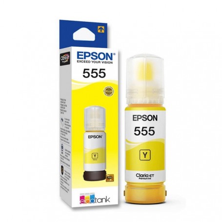 Tinta Epson Original 555 70ml Ecotank L8160 L8180 Yellow Amarillo