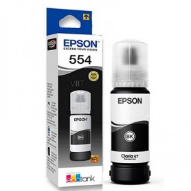 Tinta Epson Original 554 70ml Ecotank L8160 L8180 Black Negro