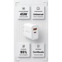 Cargador Cabezal Aitech USB-A USB-C Tipo-C 45W Cable USB-A - USB-C
