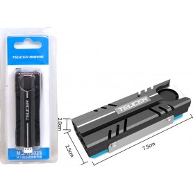 Disipador Disco M2 SSD Sata NVME 22x80mm Teucer Con Ventilador Conector De 3 Pines Para Cooler (Incluye Termal Pad En Blister)