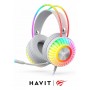 Auricular Vincha Con Cable Gamer RGB USB 7.1 Havit Gamenote H2046U Blanco PC PS4 PS5 XBOX