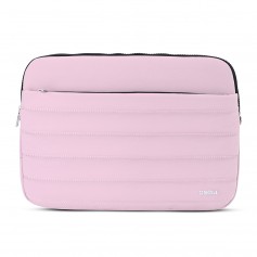 Funda Notebook Soul Puffer 13 Pulgadas Rosa Con Bolsillo Y Correa