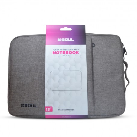 Funda Notebook Soul Folder 15 Pulgadas Gris Con Bolsillo