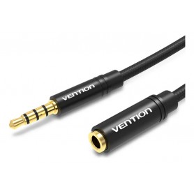Cable Miniplug Jack 3.5mm Macho A Hembra Extensor Alargue 3.5mm Stereo Vention 2mt