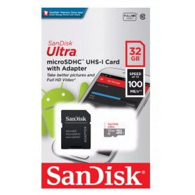 MEMORIA MICRO SD 32GB SANDISK UHS-I FULL HD 80MB/S