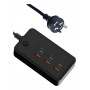 Estacion De Carga Rapida Hub Zapatilla 35W 6 En 1 Con 3 USB-C PD & 3 USB-A CY-PC02