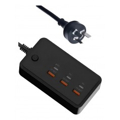 Estacion De Carga Rapida Hub Zapatilla 35W 6 En 1 Con 3 USB-C PD & 3 USB-A CY-PC02