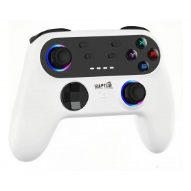 Joystick Inalambrico Bluetooth Raptor Apex Wireless Blanco Pc Ps3 Switch Android