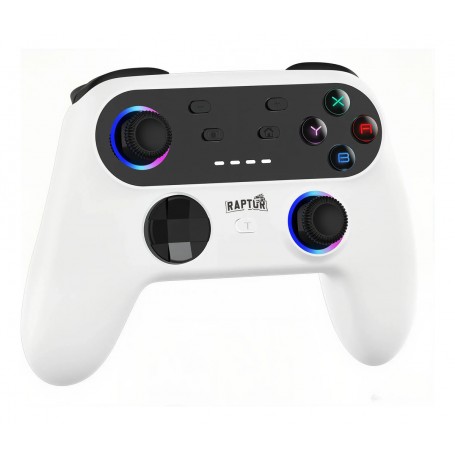 Joystick Inalambrico Bluetooth Raptor Apex Wireless Blanco Pc Ps3 Switch Android