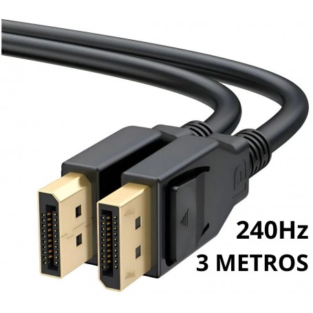 Cable Displayport A Displayport 3mts 1.2 Hasta 240Hz 4K