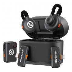 Kit De 2 Microfonos Corbatero Inalambrico Hollyland Lark M2s Compatible Con Celular Y Camara