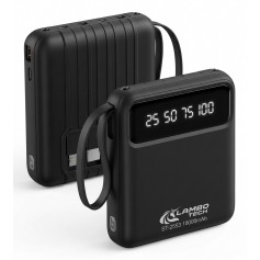 Power Bank Cargador Portatil Lambotech LT-2553 10000mAh Type-C USB-C Tipo C USB Micro USB V8 Lightning