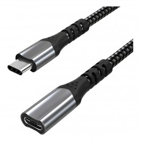 Cable Extensor Alargue Usb-C Type-C Tipo-C Macho A Usb-C Hembra