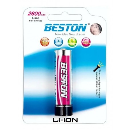 Bateria Pila Recargable Beston ICR18650 2600mAh 3.7V 9.62Wh