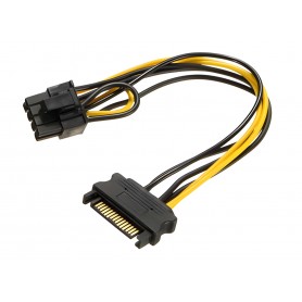 Cable De Fuente Adaptador Sata A 6 Pines Pci-E Placas De Video (Si No Tiene La Fuente Adecuada No Se Recomienda)