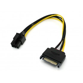 Cable De Fuente Adaptador Sata A 6 Pines Pci-E Placas De Video (Si No Tiene La Fuente Adecuada No Se Recomienda)