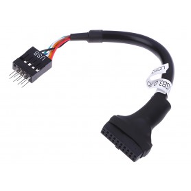 Adaptador Cable USB 3.0 Interno 19 Pines A USB 2.0 9 Pines