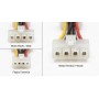 Cable Divisor Y de Alimentación Interna Molex a Molex y Floppy (20 cm)