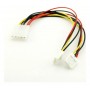 Cable Adaptador de Alimentación Molex a Doble Disquetera (25 cm)