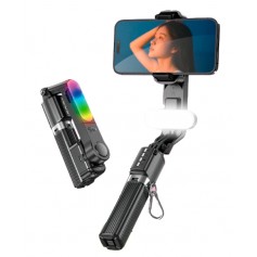 Estabilizador De Imagen Q35 Aluminio Gimbal Con Tripode & LED RGB