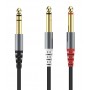 Cable De Audio Estereo Plug Jack 6.35mm A 2 Plug 6.35mm L Y R XC-S5014