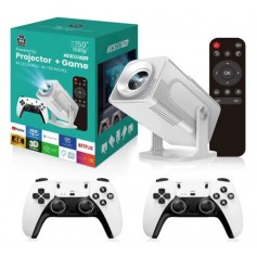 Proyector Smart HCS350 PRO Con Videojuegos Y 2 Joysticks Inalambricos