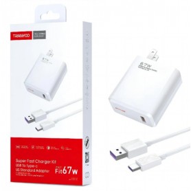 Cargador De Pared Con Cable USB-A A USB-C Type-C Tipo-C Tranyoo US2-C 67W