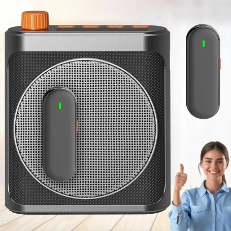 Microfono Corbatero Usb C + Amplificador de Voz Con Conector Usb C Seisa EJ-B6108