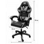 Silla Sillon Gamer 3O3 Butaca Pc Gaming Reclinable Negro & Gris
