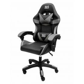 Silla Sillon Gamer 3O3 Butaca Pc Gaming Reclinable Negro & Gris