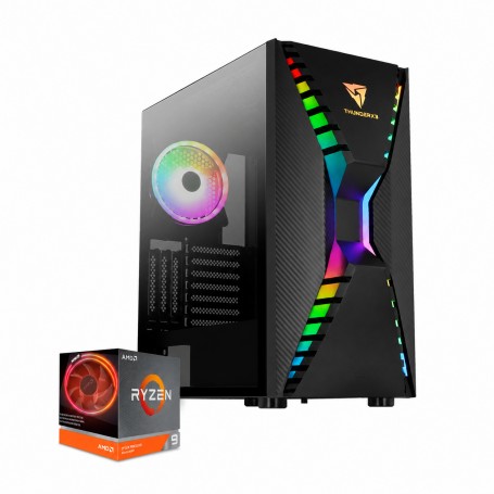 PC Armada Gamer AMD Ryzen 9 3900x 16GB SSD M.2 1Tb Mother X570 3060 Asus 12Gb Fuente Certificada 700w Gabinete Thundex3